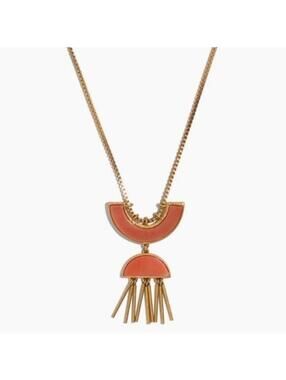 Madewell Jade Concept Fringe Pendant Necklace